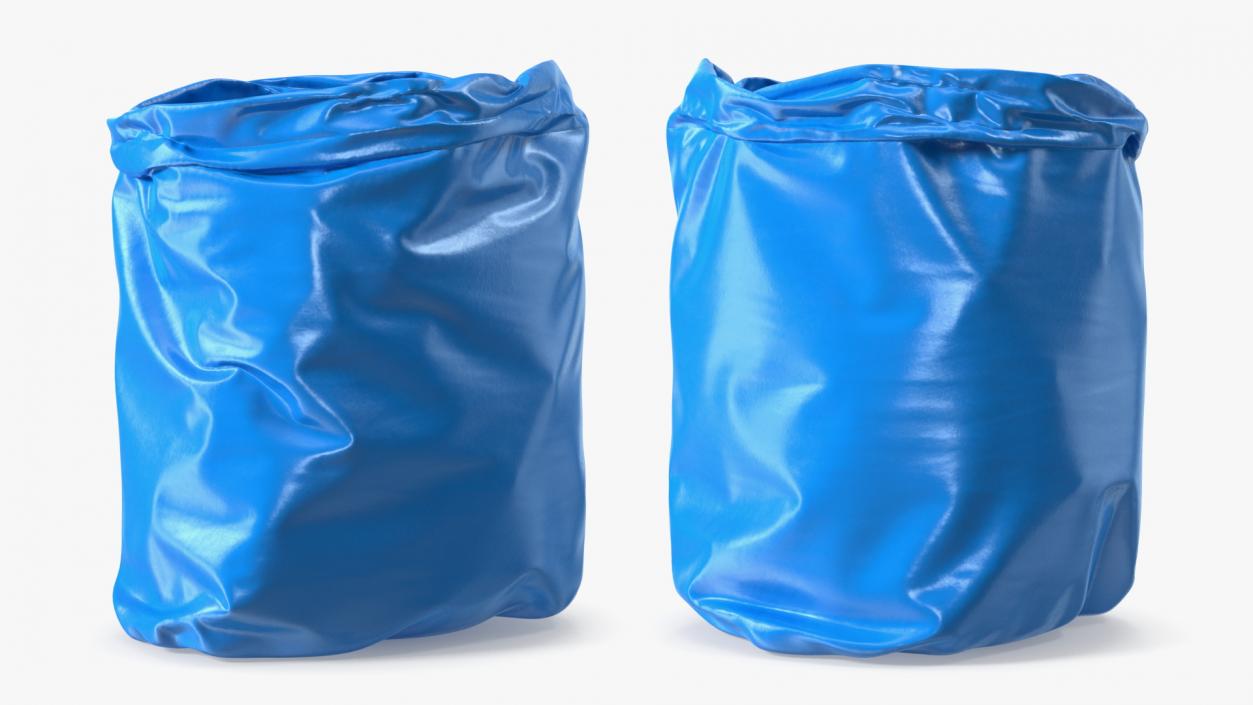 Open Blue Rubbish Bag Small 3D