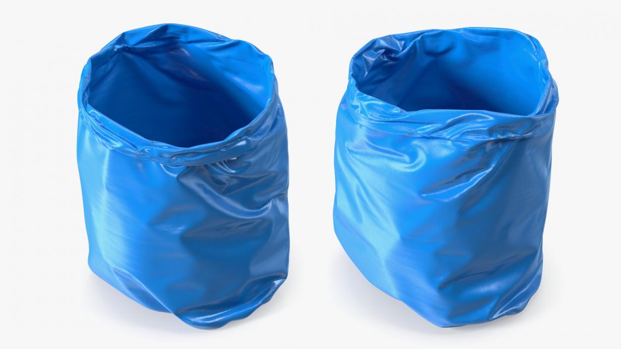 Open Blue Rubbish Bag Small 3D