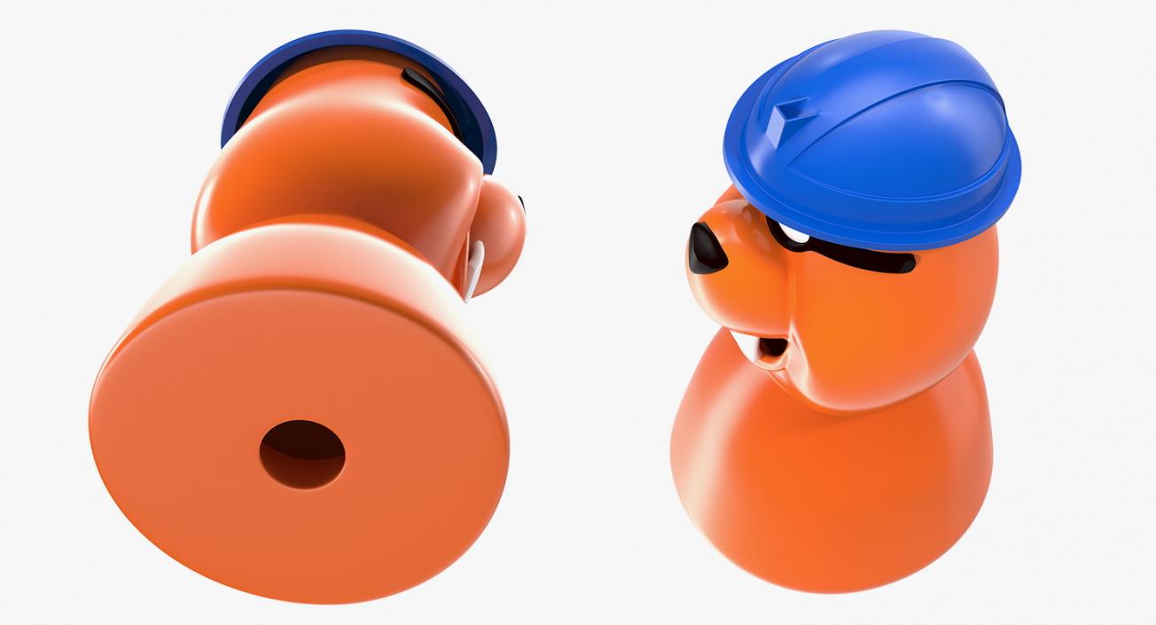 3D Toy Beaver in Miner Helmet