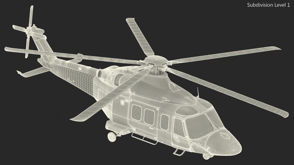 3D AgustaWestland AW139 Helicopter