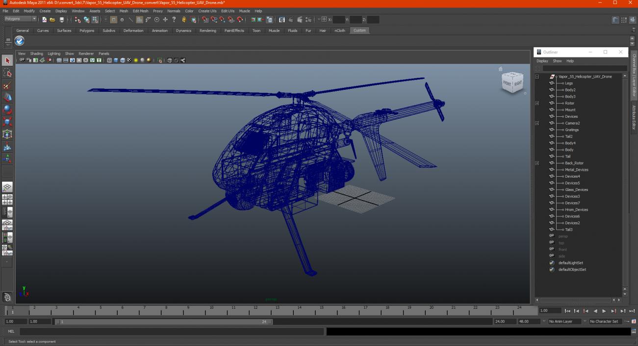 Vapor 55 Helicopter UAV Drone 3D model