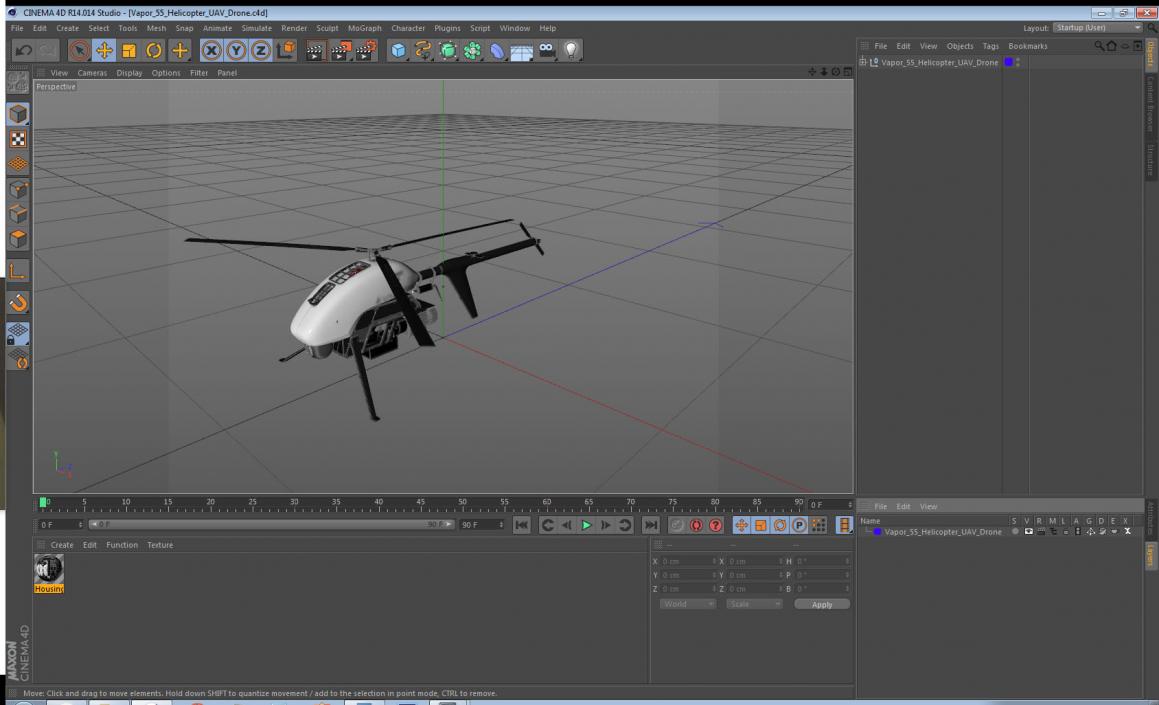 Vapor 55 Helicopter UAV Drone 3D model