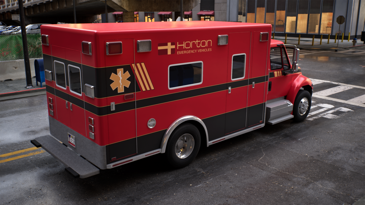 Durastar Medium Duty Ambulance Rigged 3D