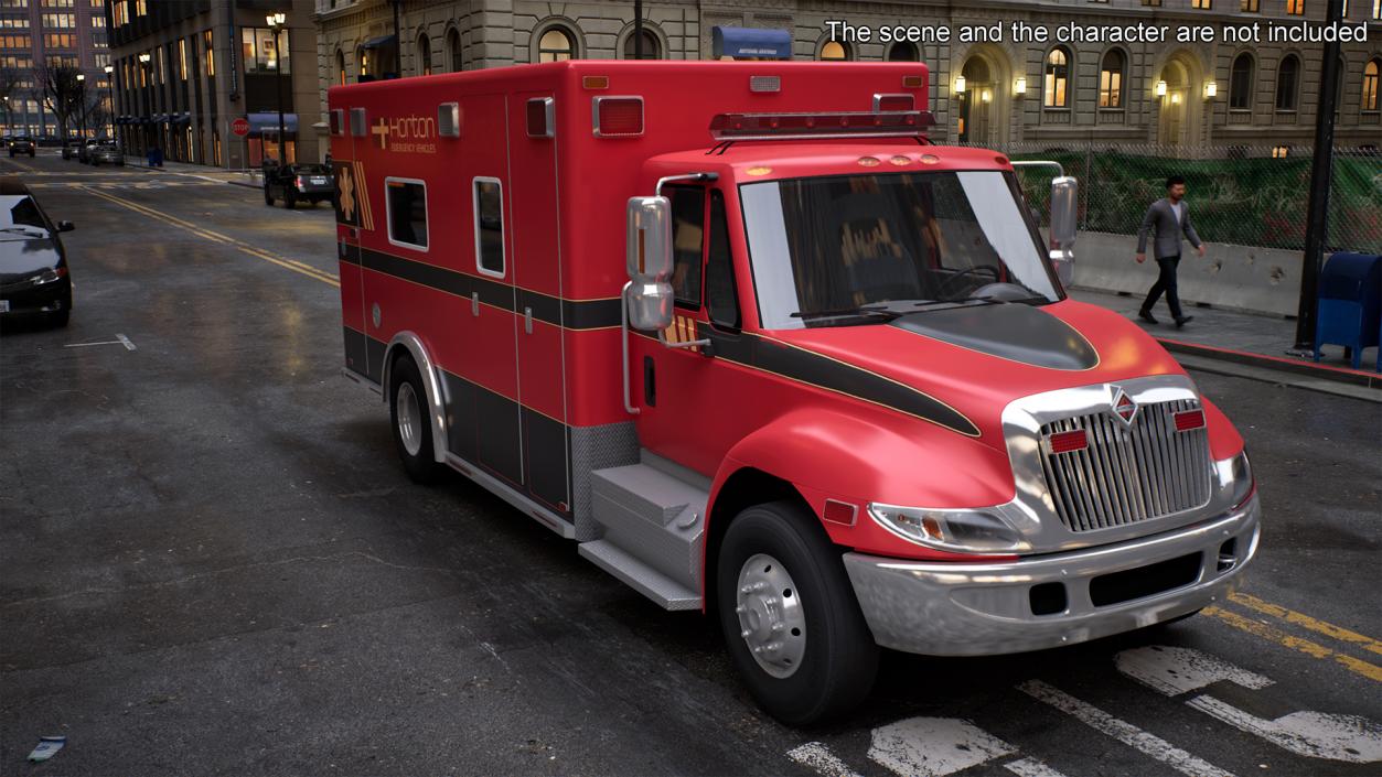 Durastar Medium Duty Ambulance Rigged 3D