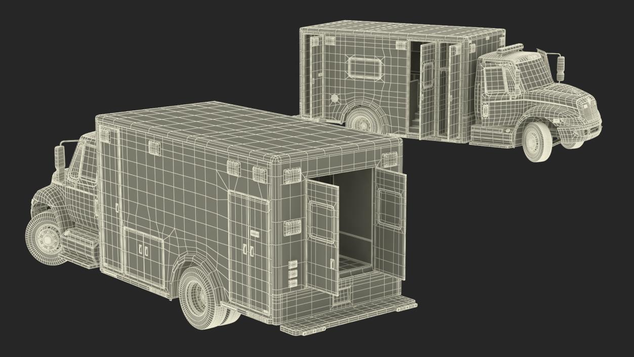 Durastar Medium Duty Ambulance Rigged 3D