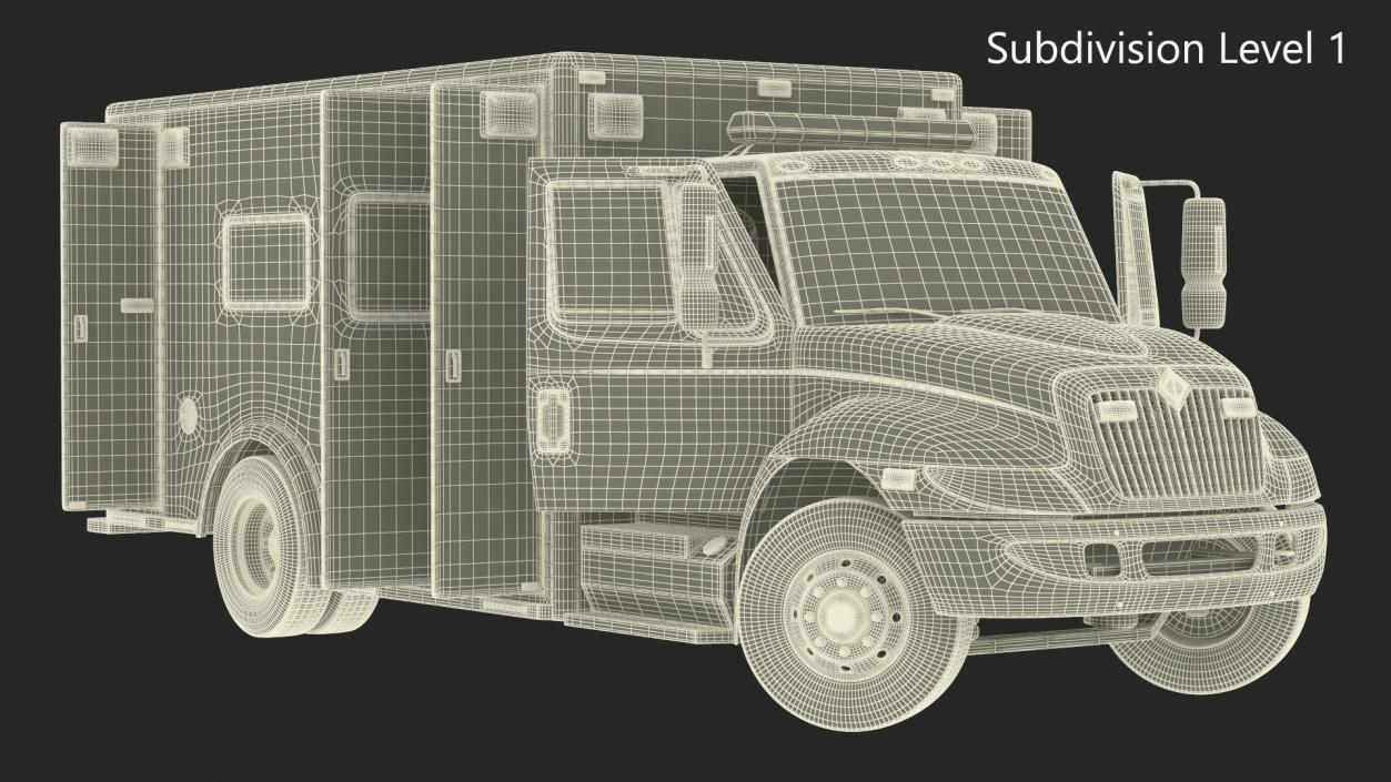 Durastar Medium Duty Ambulance Rigged 3D