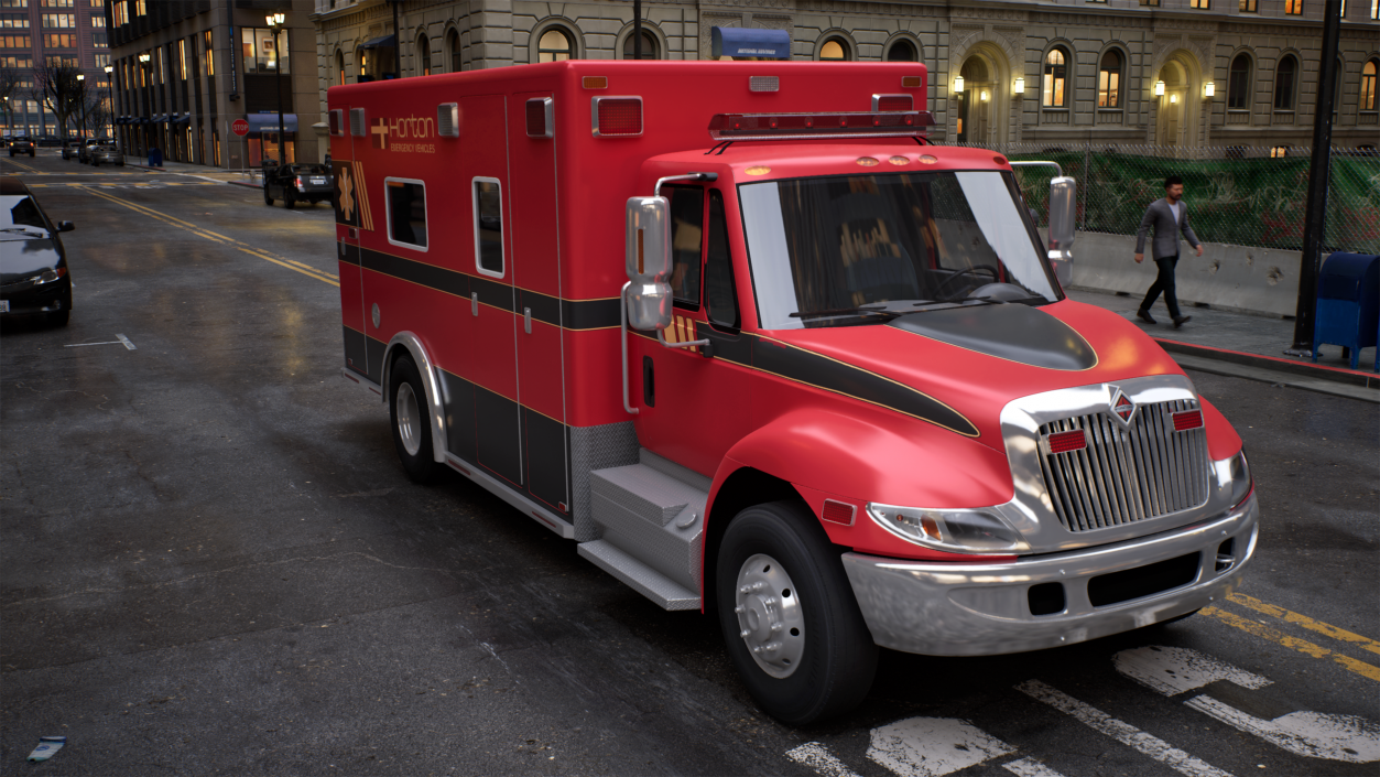 Durastar Medium Duty Ambulance Rigged 3D