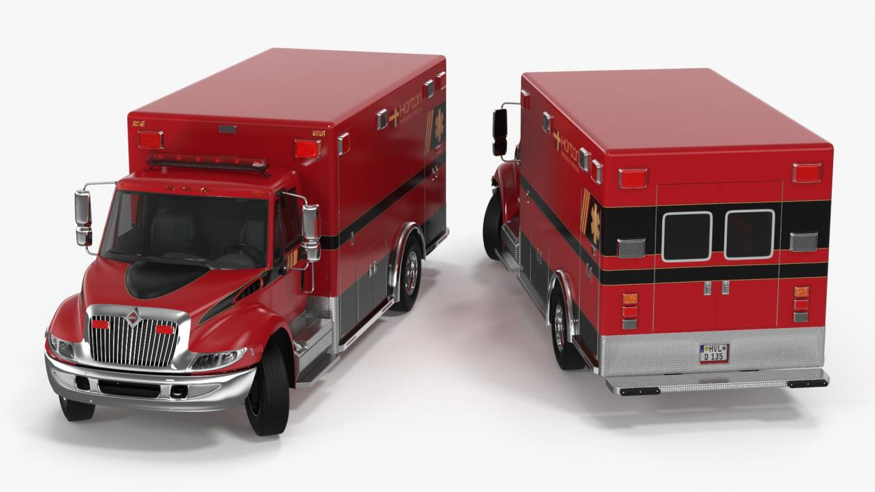 Durastar Medium Duty Ambulance Rigged 3D