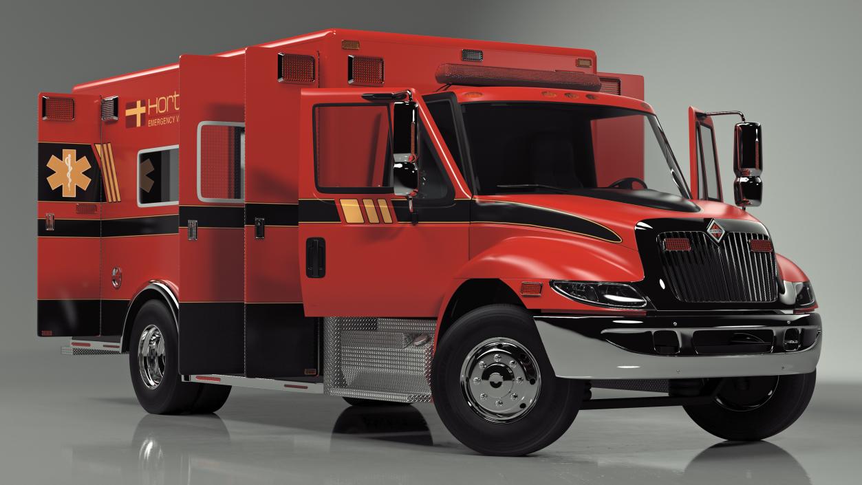 Durastar Medium Duty Ambulance Rigged 3D