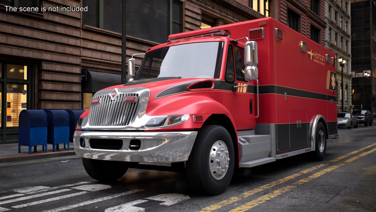 Durastar Medium Duty Ambulance Rigged 3D