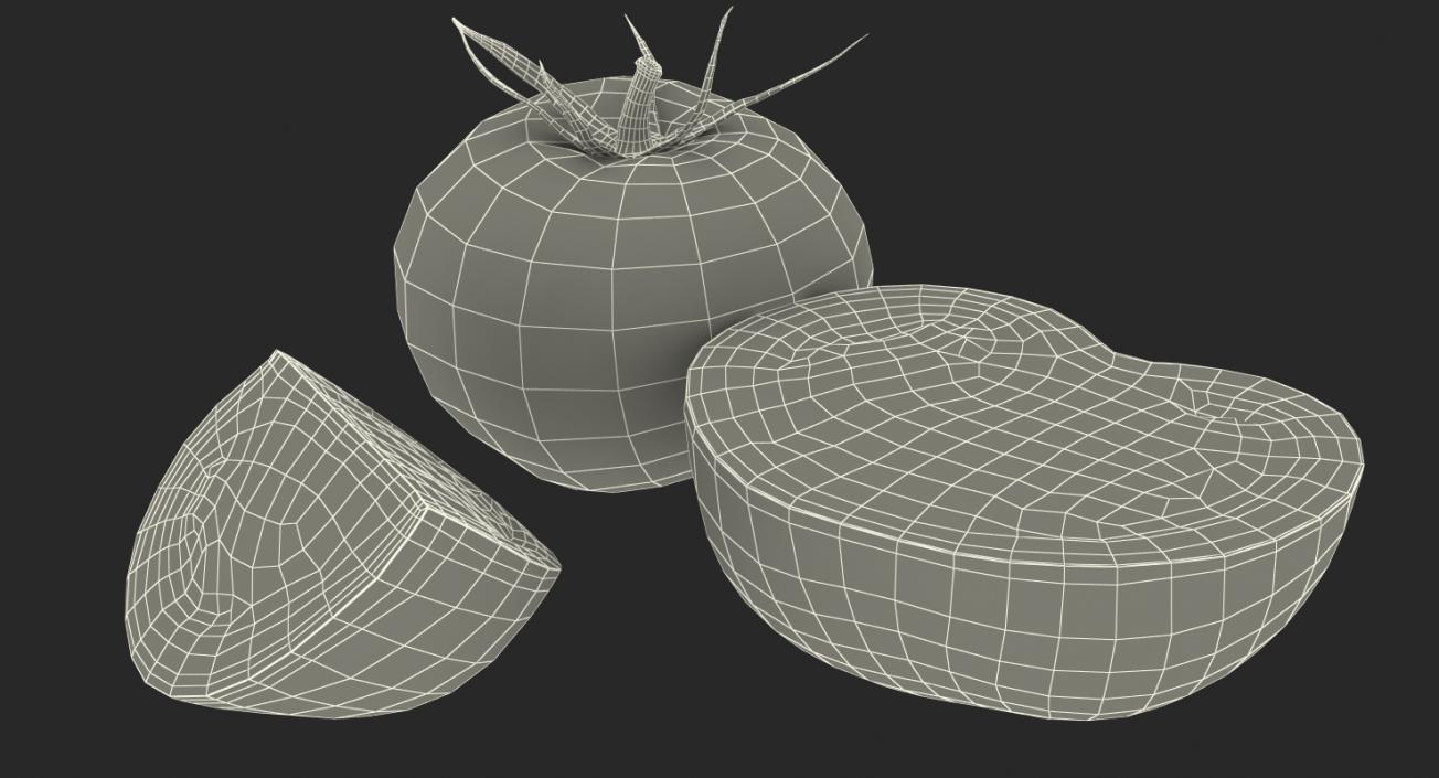 3D Green Tomato Collection model