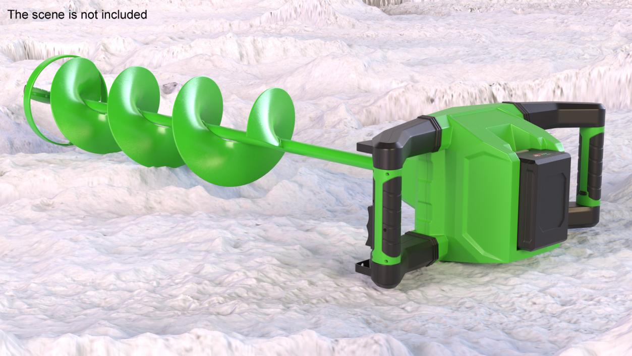 Electric Ice Auger Green 3D model