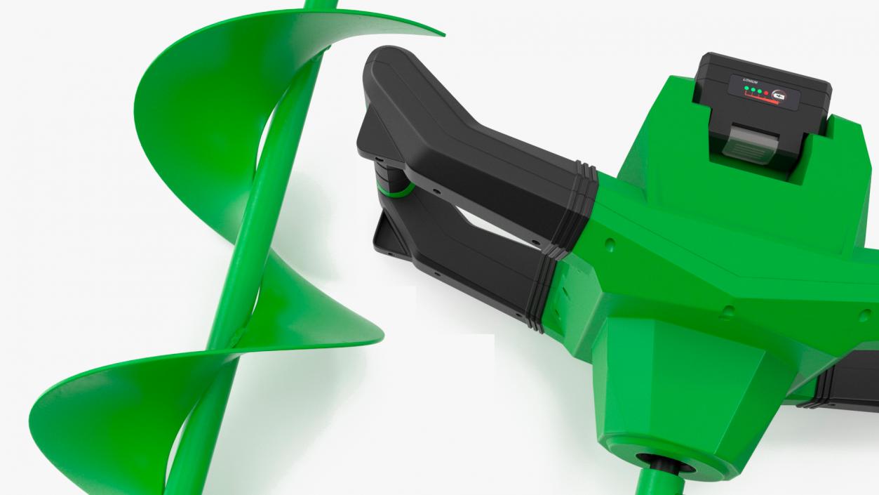 Electric Ice Auger Green 3D model