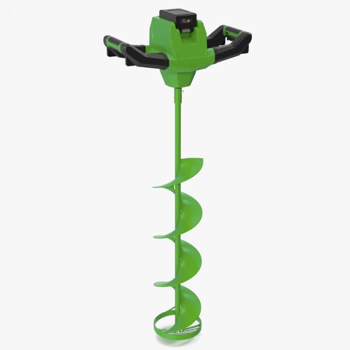 Electric Ice Auger Green 3D model