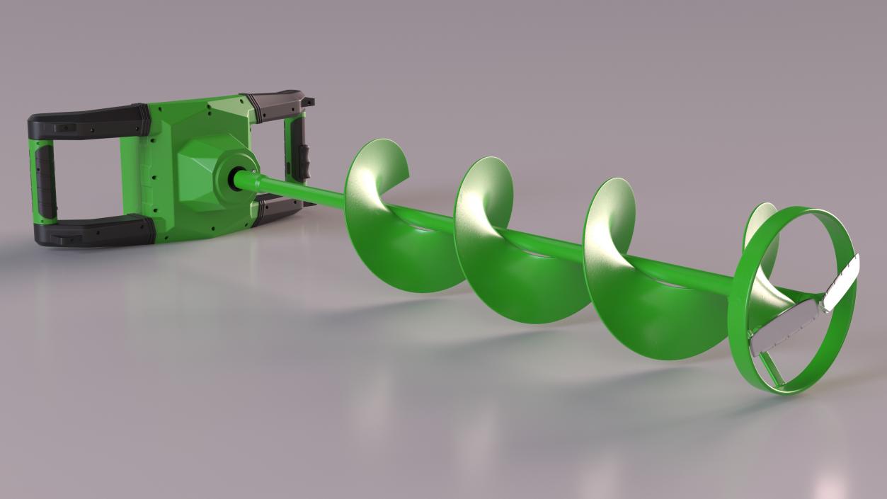 Electric Ice Auger Green 3D model