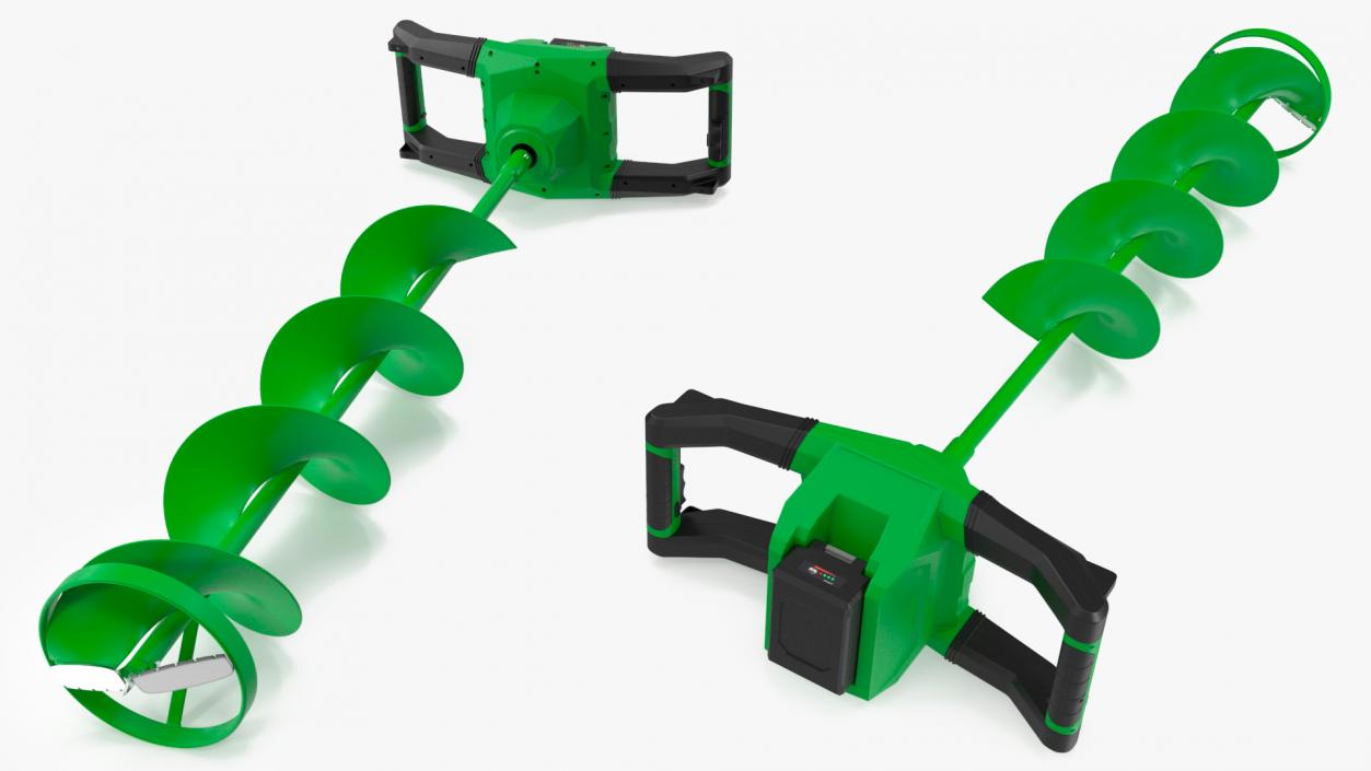 Electric Ice Auger Green 3D model