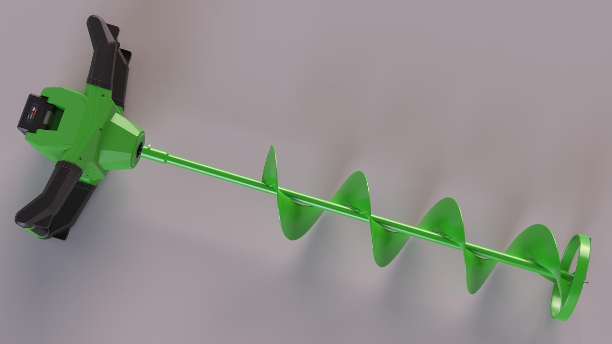 Electric Ice Auger Green 3D model