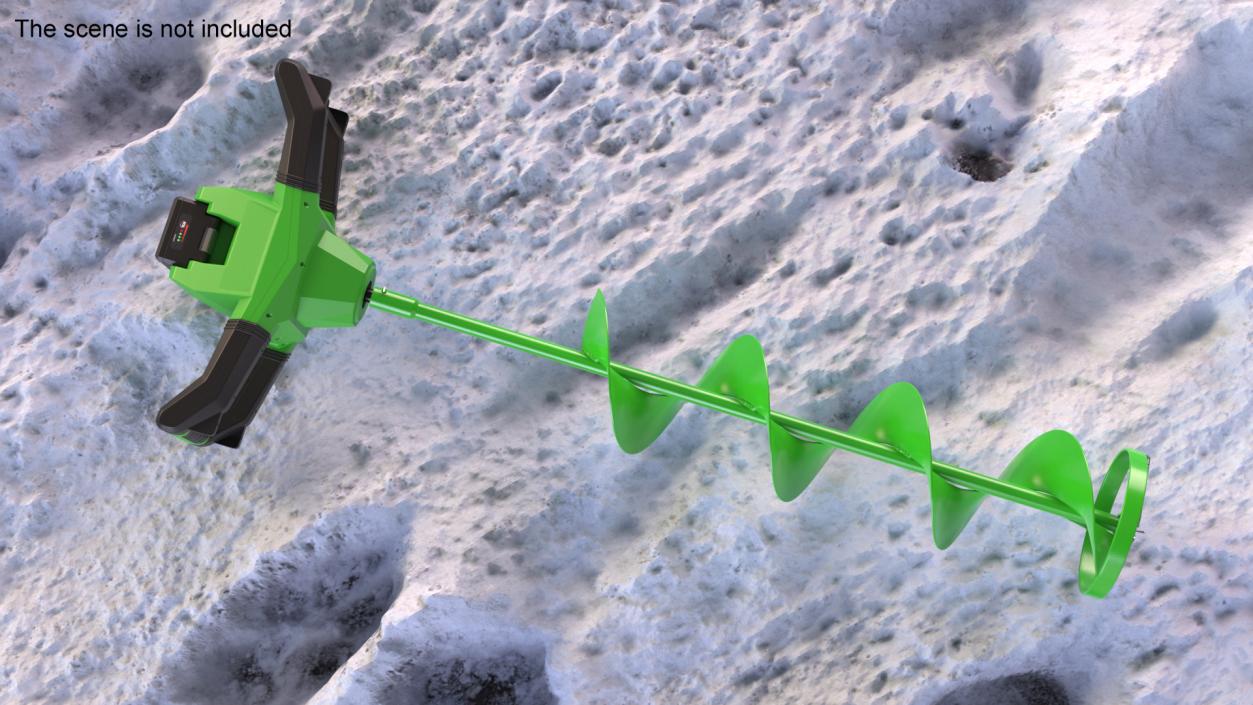 Electric Ice Auger Green 3D model