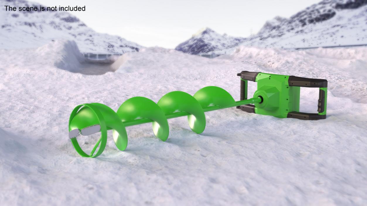 Electric Ice Auger Green 3D model