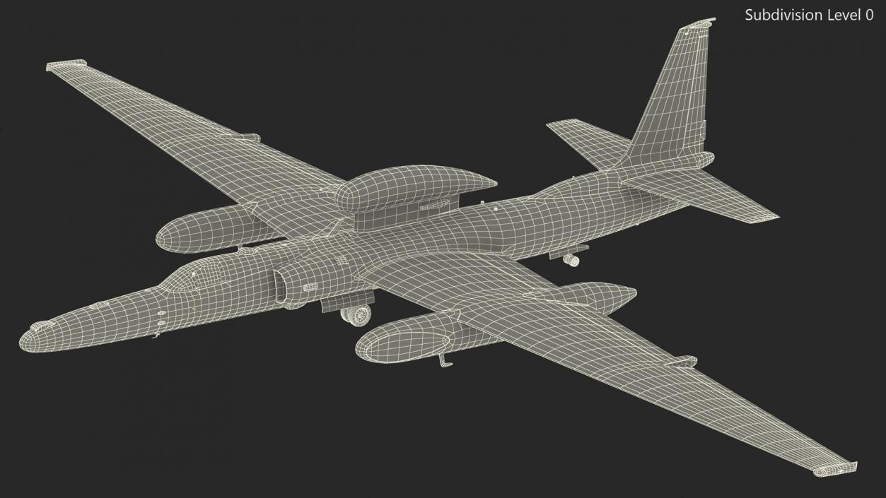 3D Lockheed U2 Dragon Lady Aircraft Rigged for Cinema 4D model