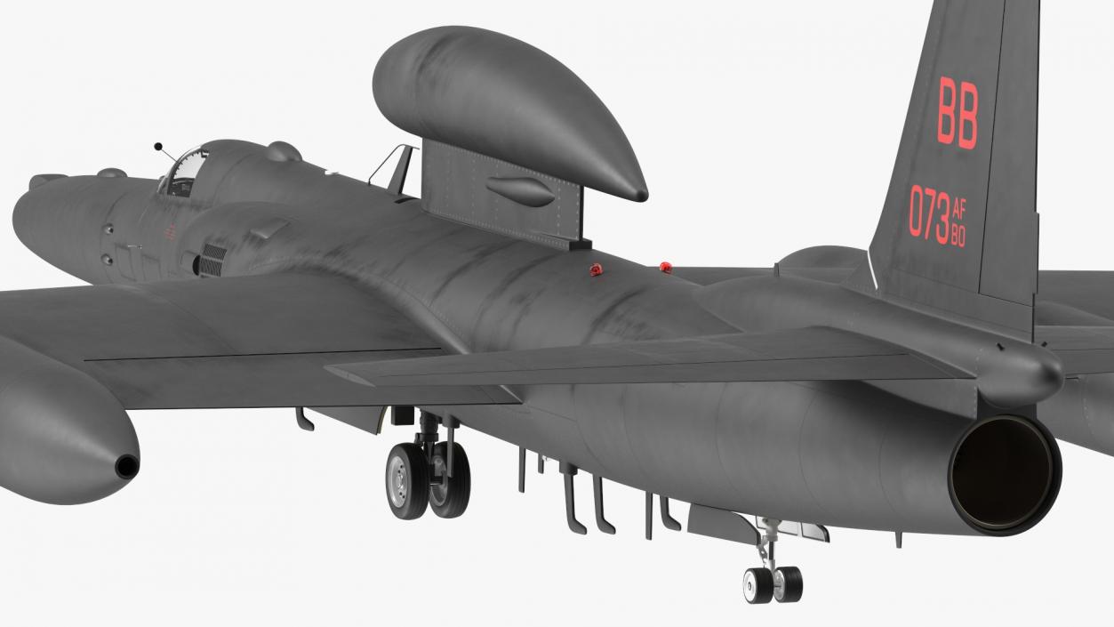 Lockheed U2 Dragon Lady Aircraft Rigged 3D model