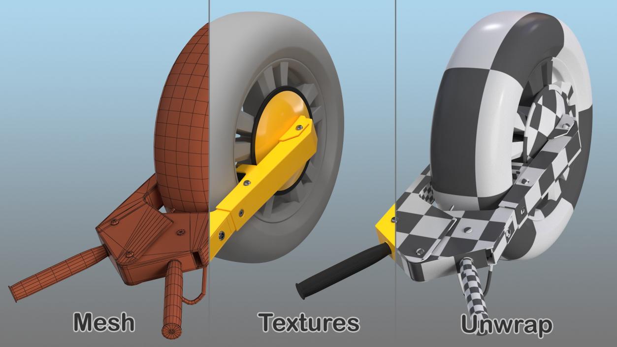 3D Security Tire Claw Boot model