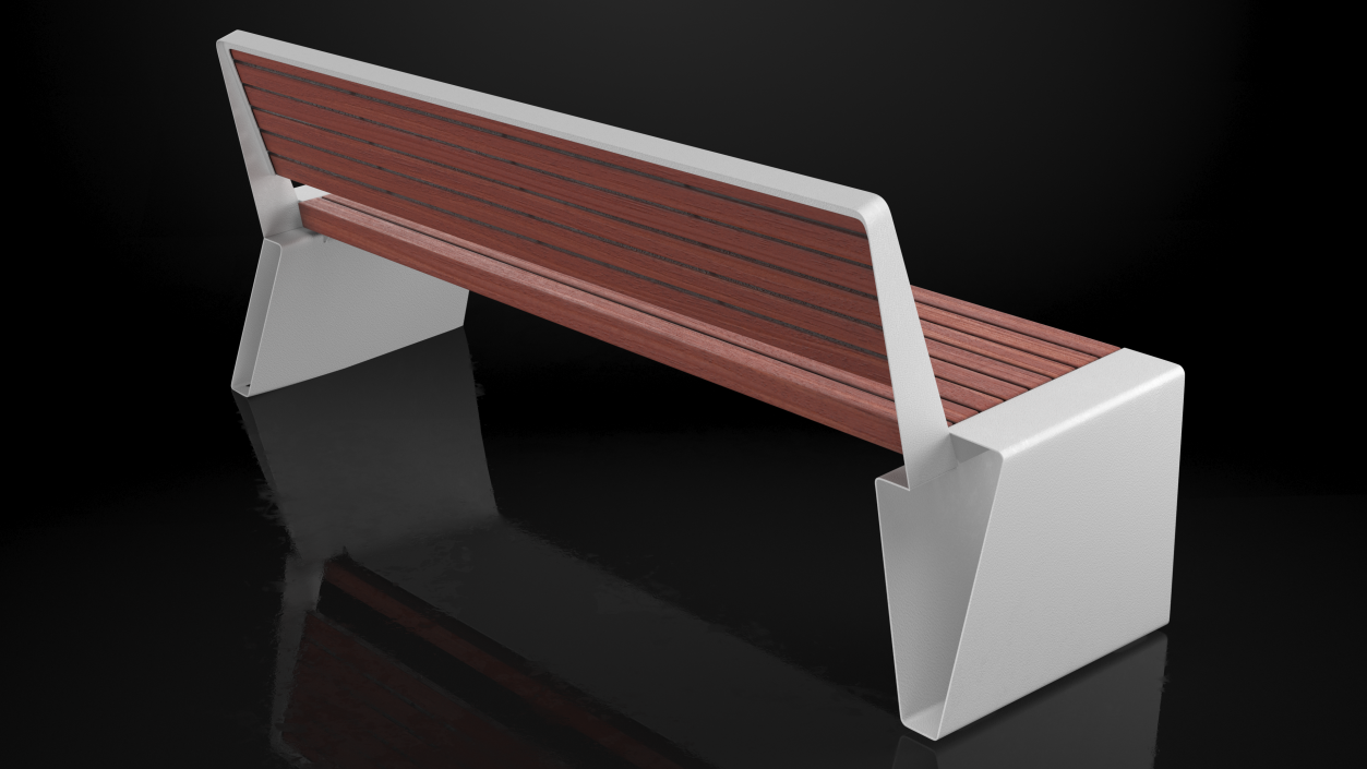 Radium Park Bench with Backrest Steel 3D