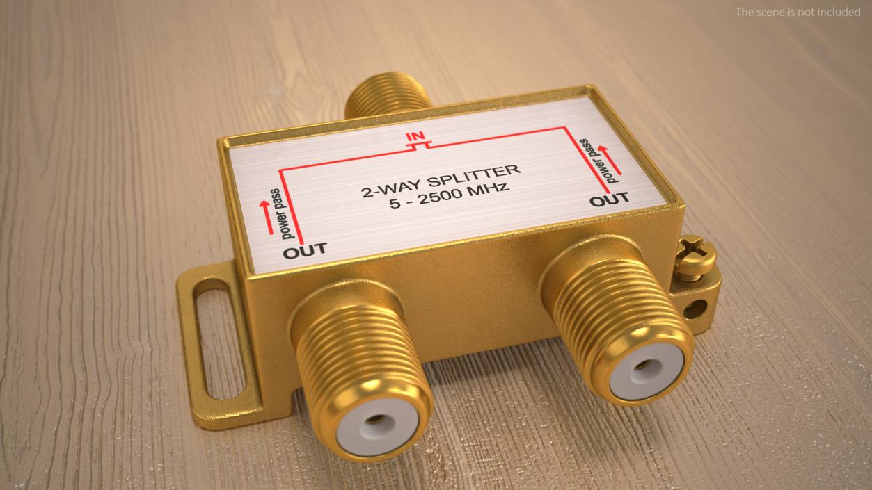 3D CATV Coaxial Cable 2 Way Splitter model