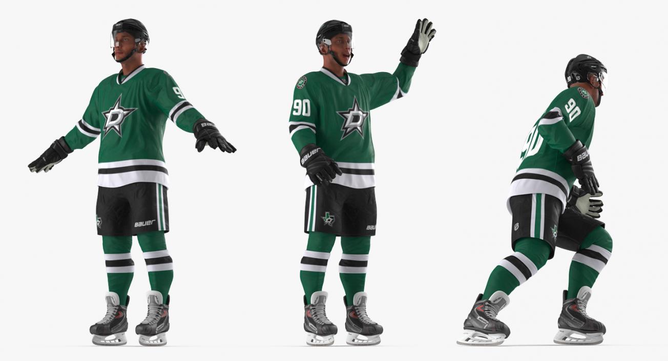 3D Hockey Player Stars Rigged