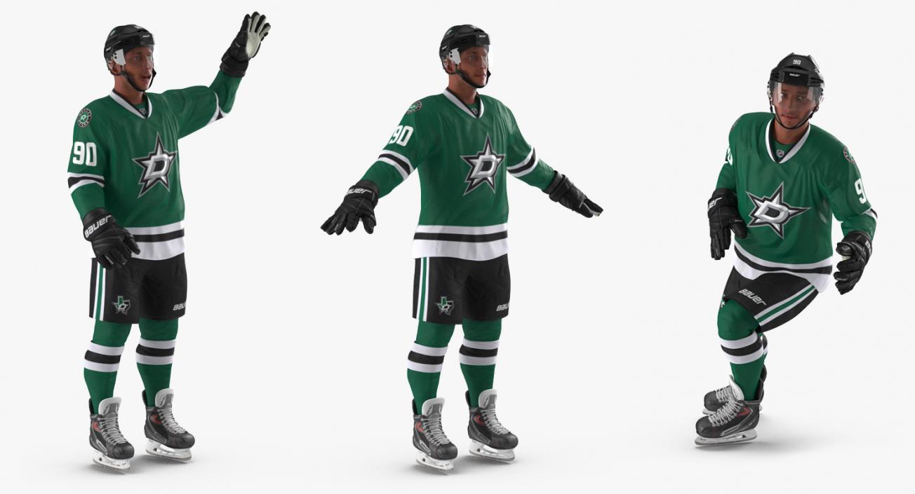 3D Hockey Player Stars Rigged