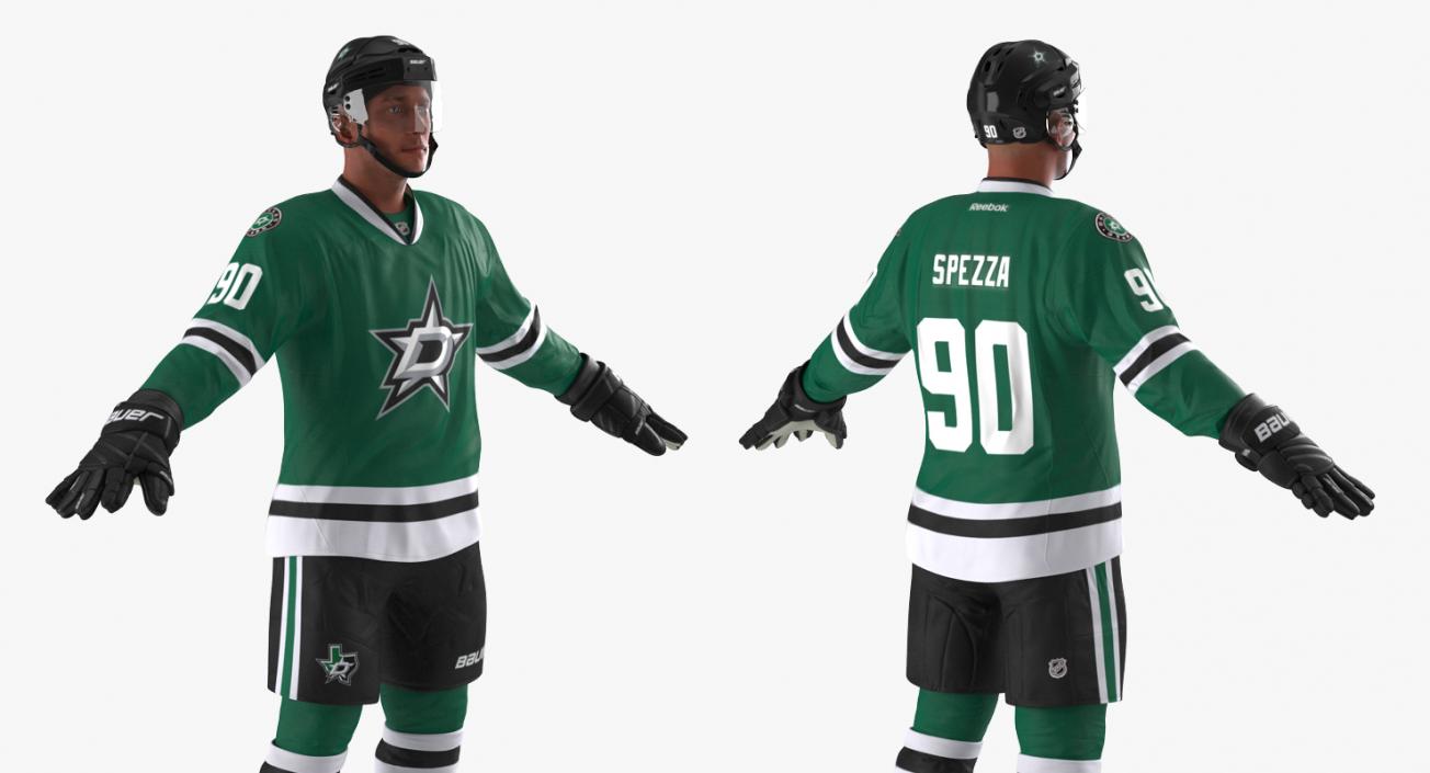 3D Hockey Player Stars Rigged