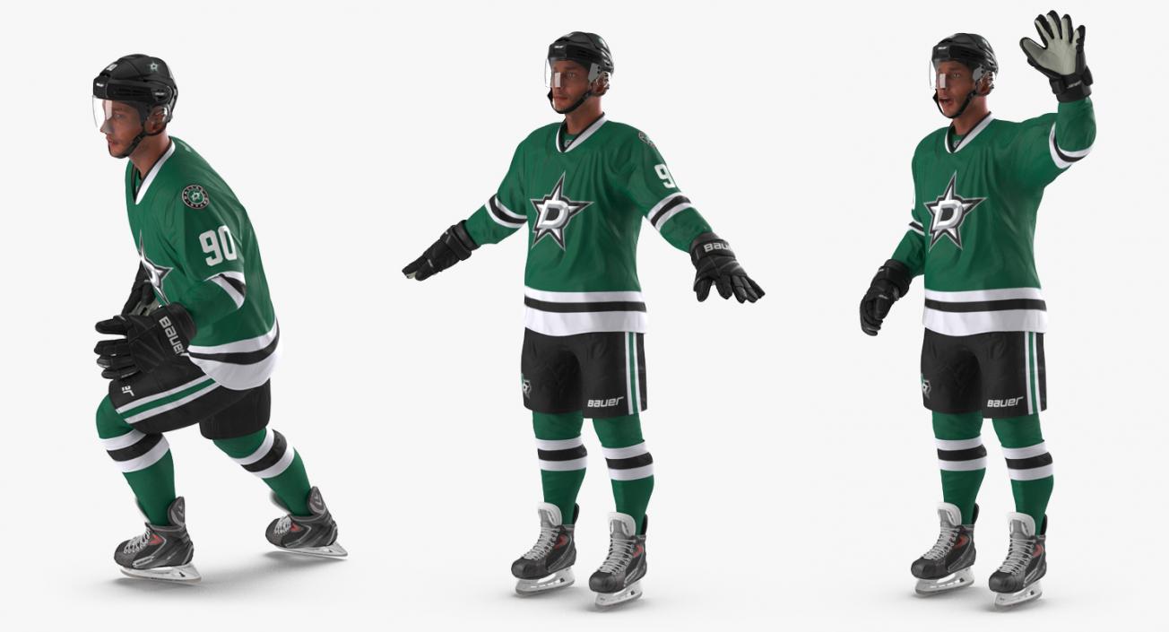 3D Hockey Player Stars Rigged