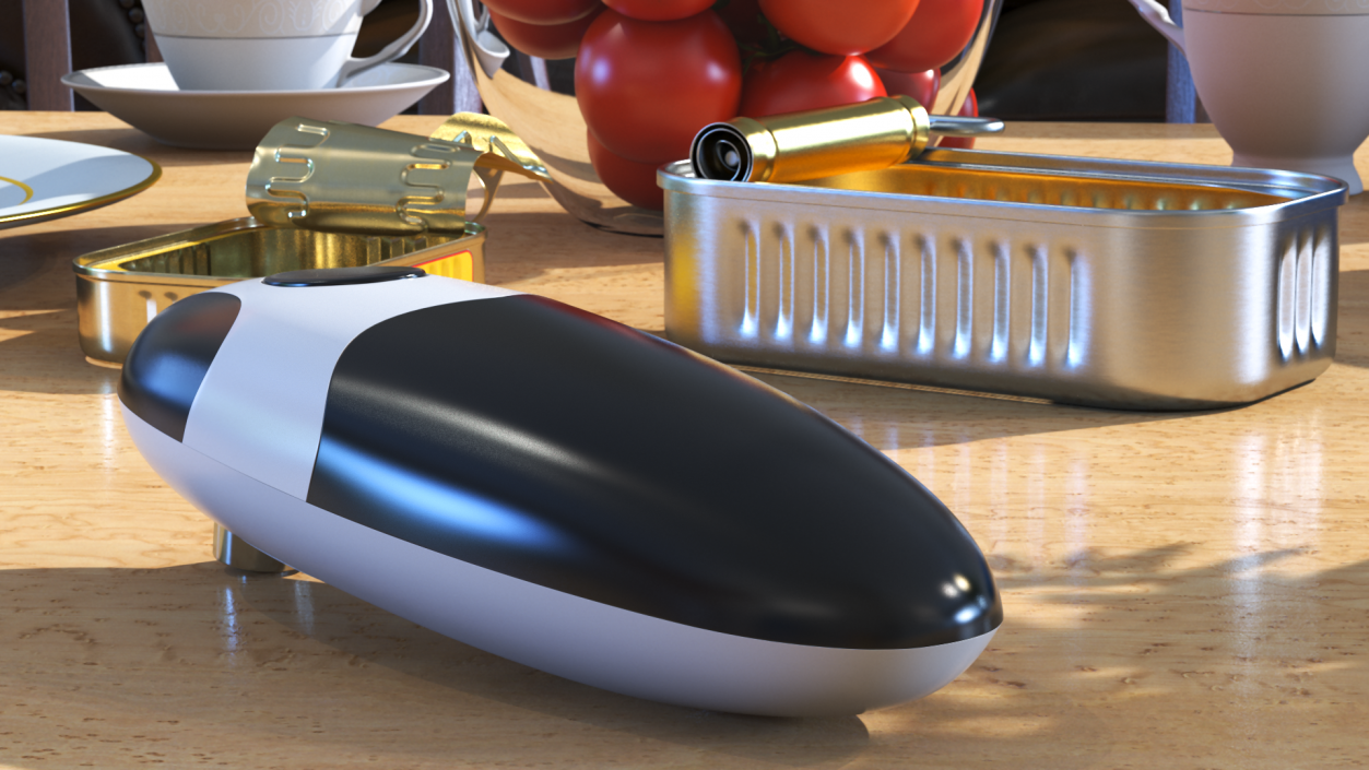 3D Compact Electric Can Opener Black model