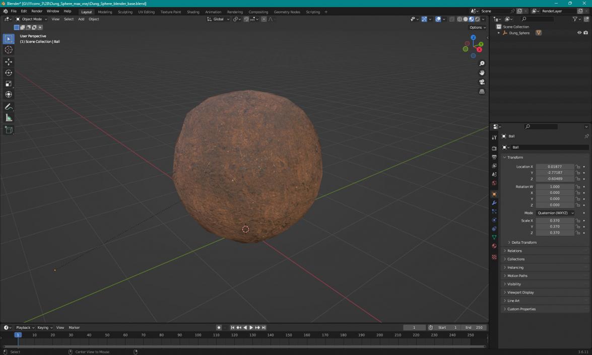 3D Dung Sphere