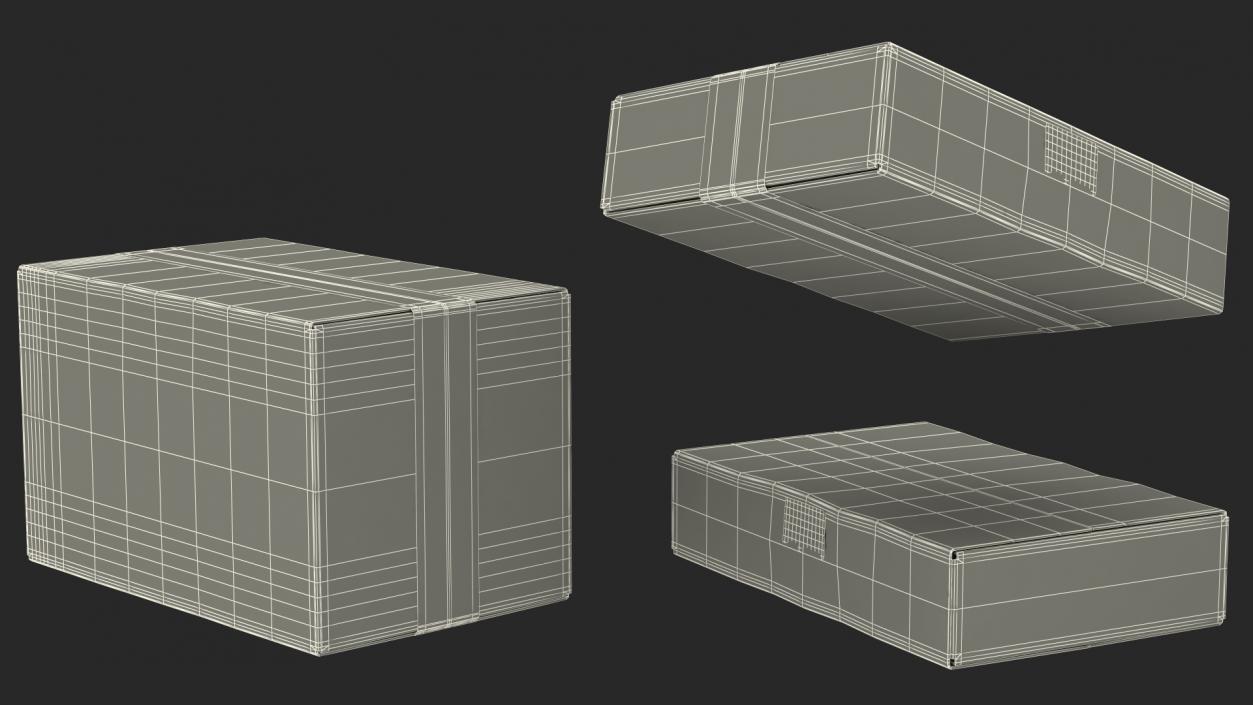 3D model Warehouse Rack with Boxes