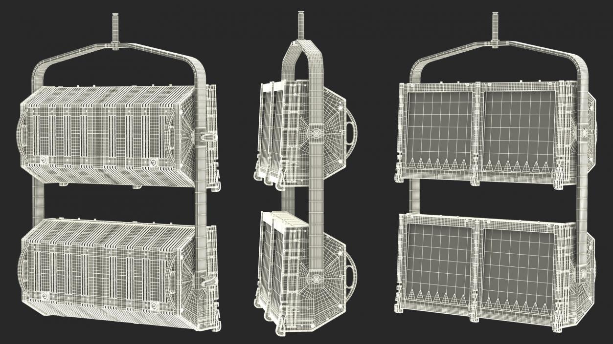 3D Flood Light 4 Cube model