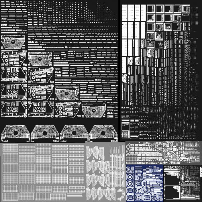 3D Flood Light 4 Cube model