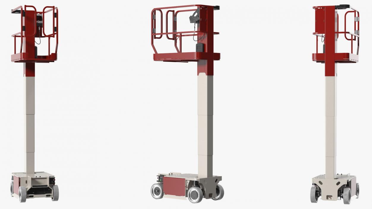 Vertical Mast Lift Working Position New 3D model