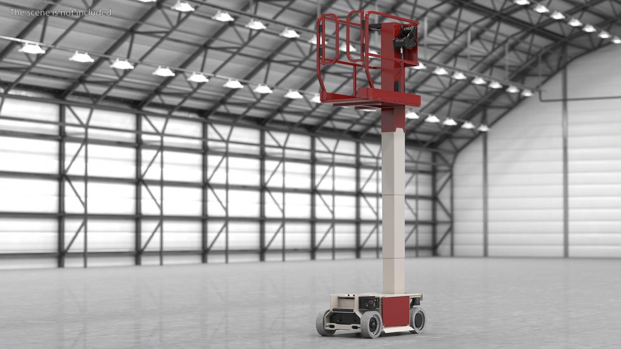 Vertical Mast Lift Working Position New 3D model