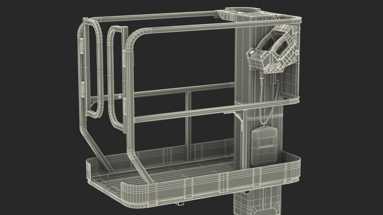 Vertical Mast Lift Working Position New 3D model