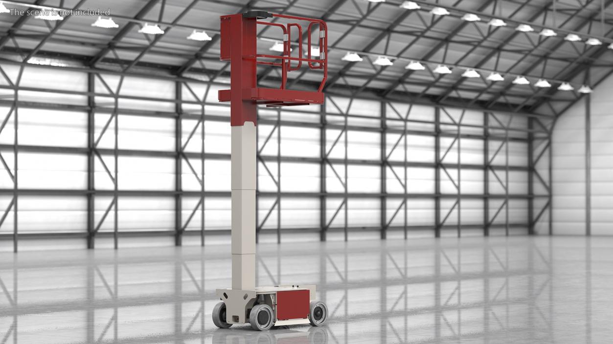 Vertical Mast Lift Working Position New 3D model