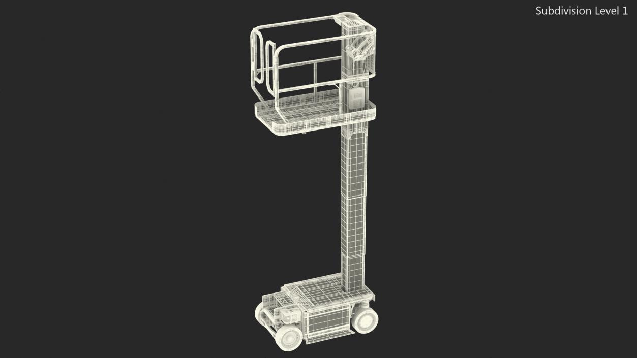 Vertical Mast Lift Working Position New 3D model