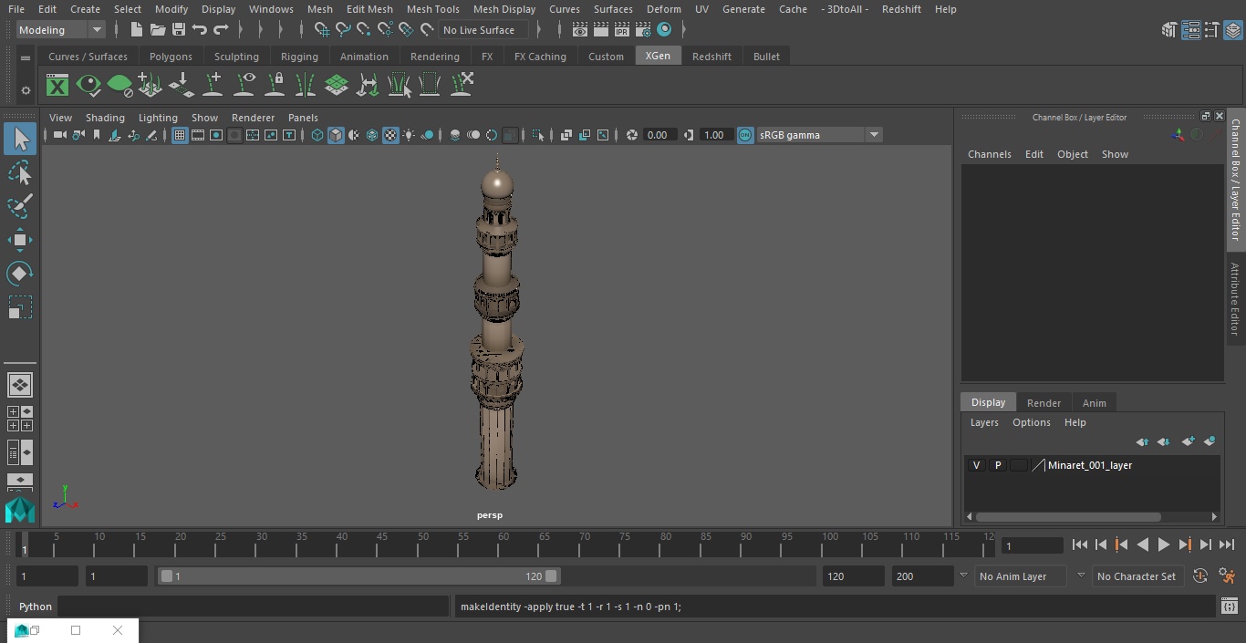 Minaret 3D model