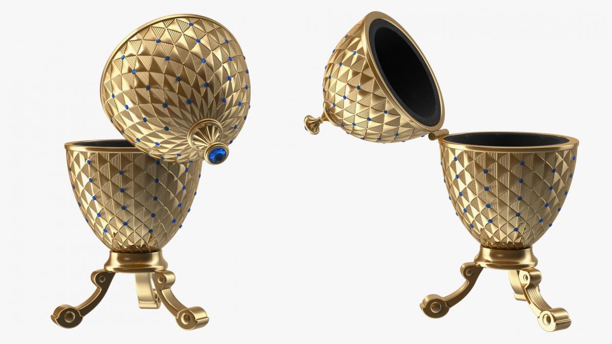 3D Faberge Golden Egg Open model