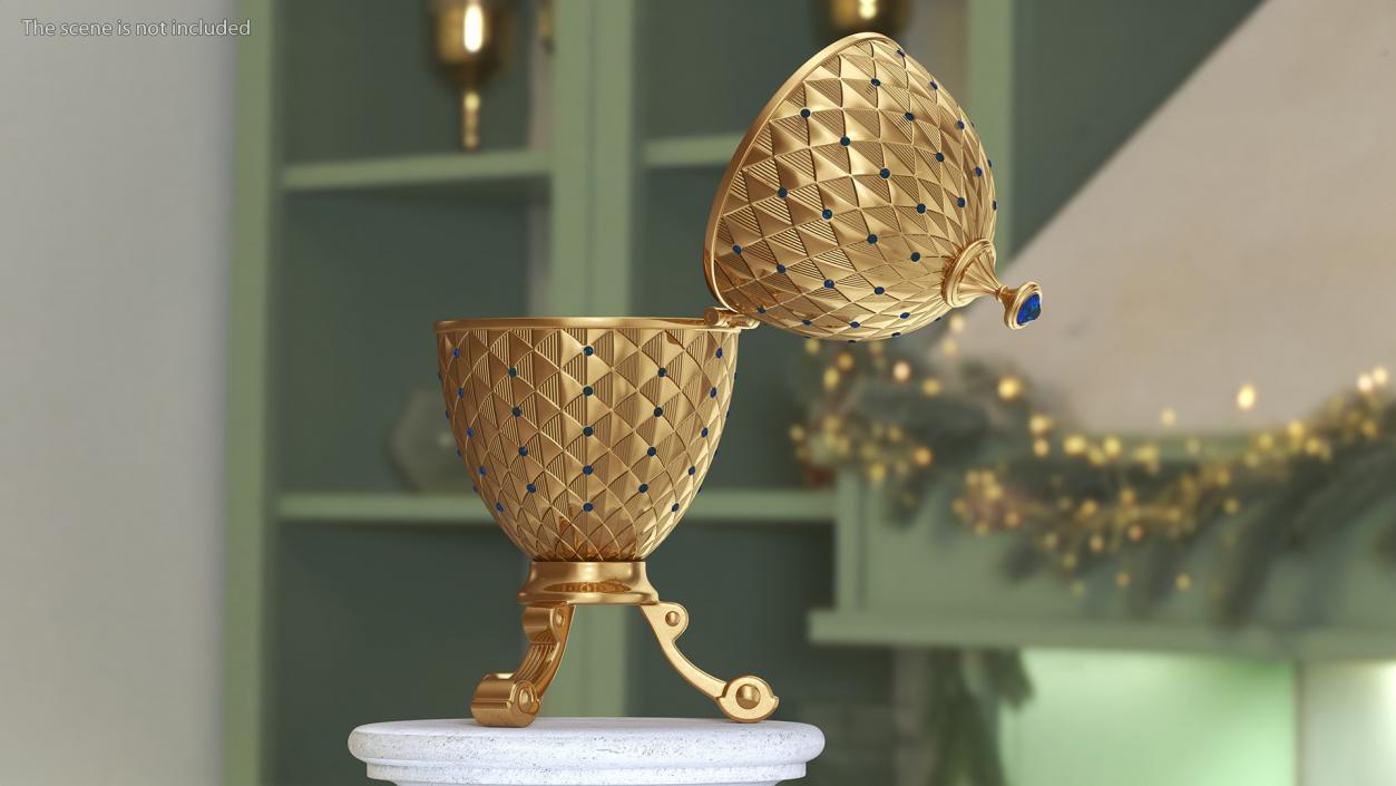 3D Faberge Golden Egg Open model