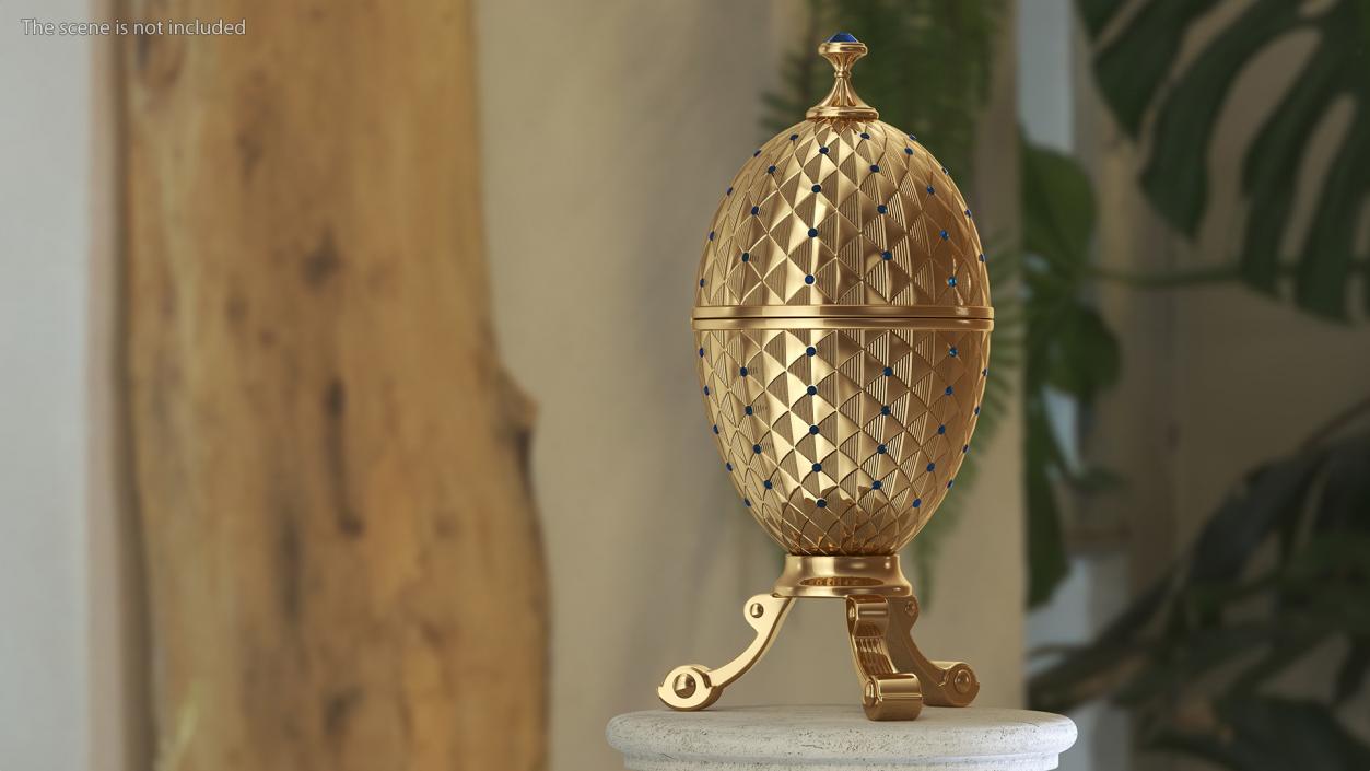 3D Faberge Golden Egg Open model