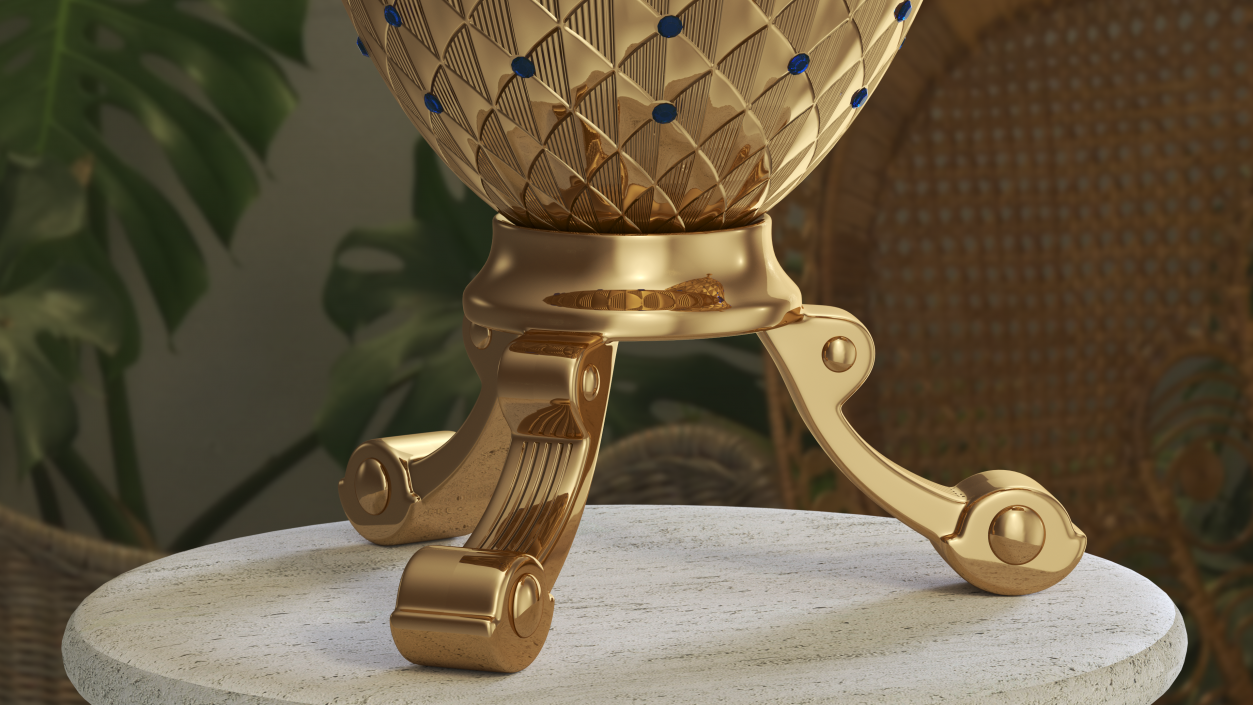 3D Faberge Golden Egg Open model