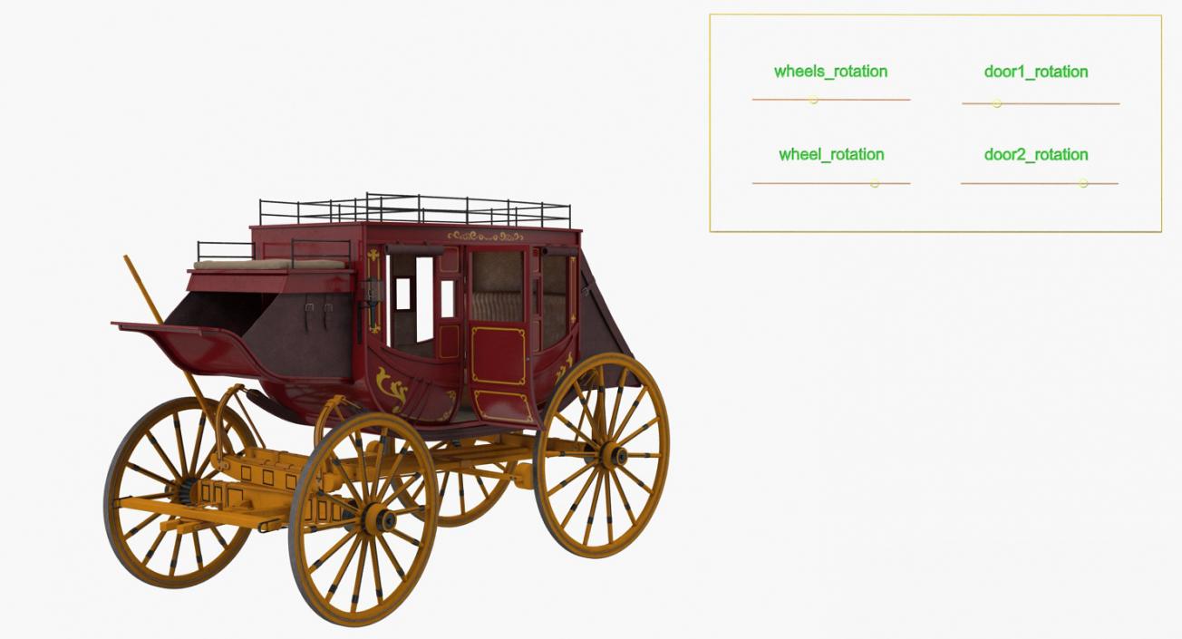 3D model Concord Stagecoach Rigged