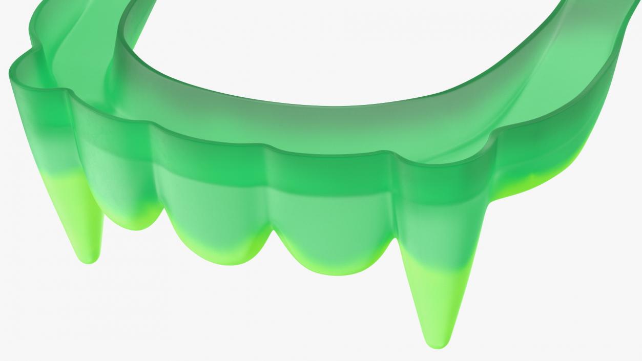 Vampire Teeth Green 3D model