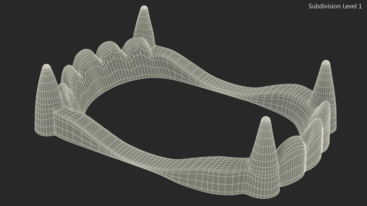 Vampire Teeth Green 3D model